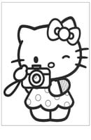 Hello Kitty kleurplaat 5